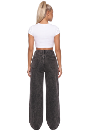 Wide Leg Denim Pants