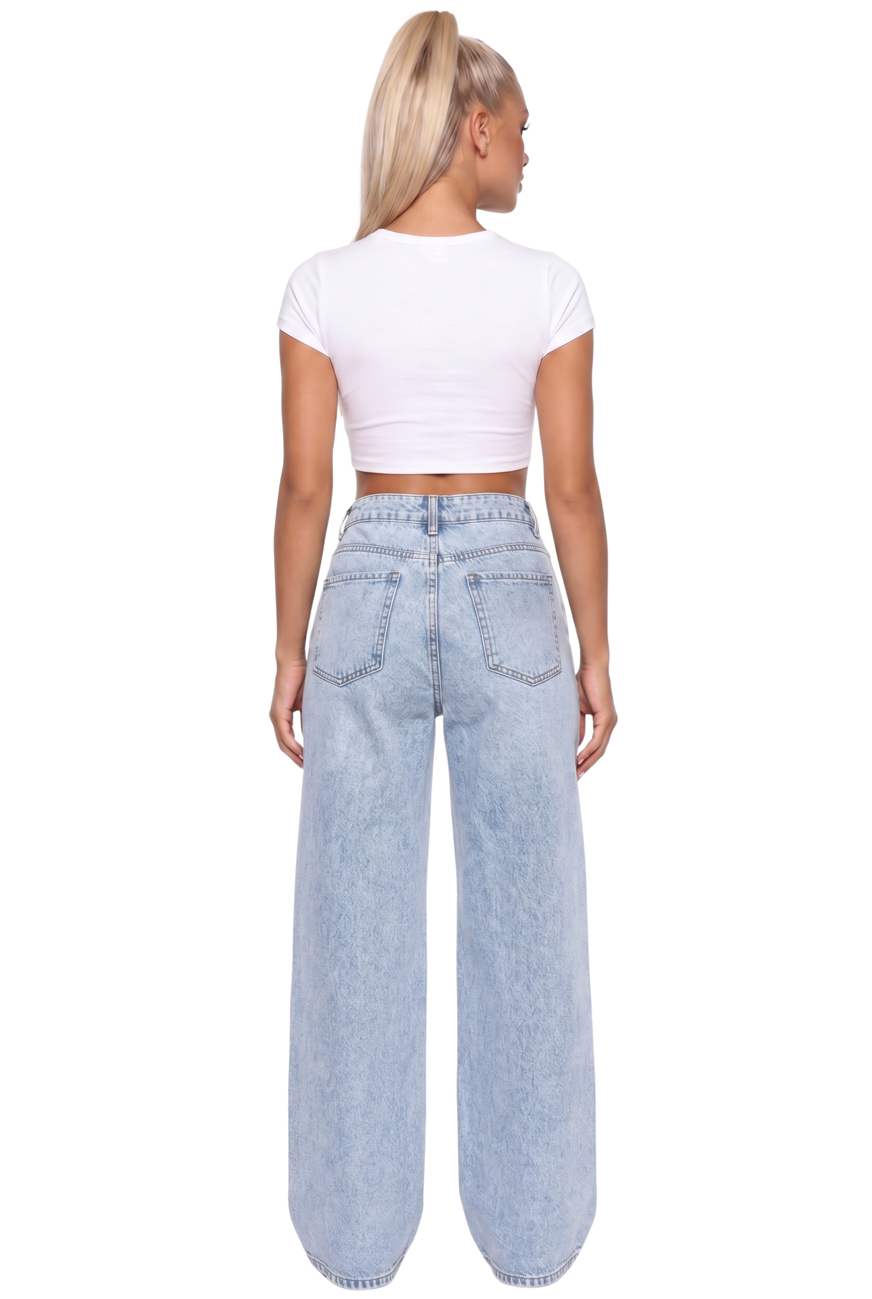Wide Leg Denim Pants