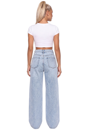 Wide Leg Denim Pants