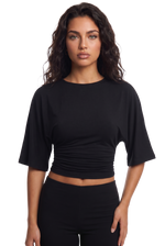 Waist-Cinch Crop Top