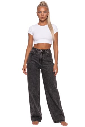 Wide Leg Denim Pants