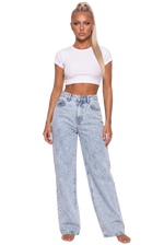 Wide Leg Denim Pants