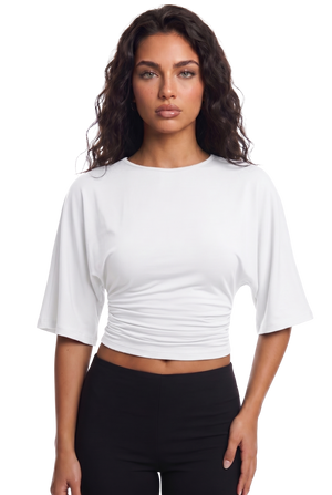 Waist-Cinch Crop Top
